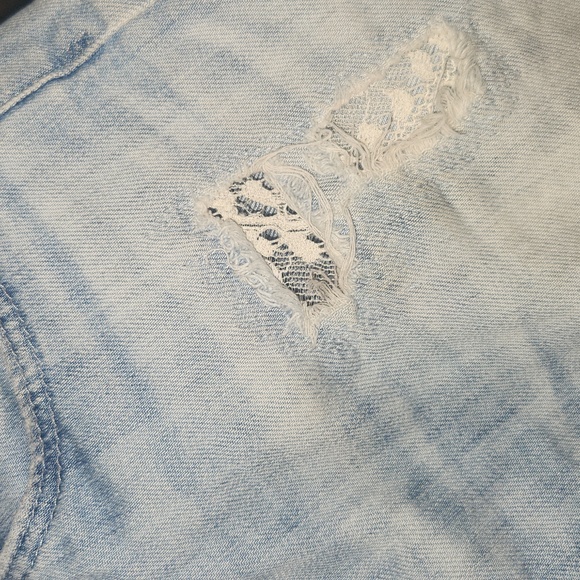 Adriano Goldschmied Womens Classic Lace Patch Distressed Raw Hem Ankle Skinny 27 - Picture 5 of 6